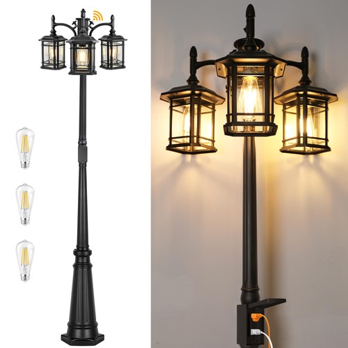 Dusk dawn outdoor lamp post - outdoor,