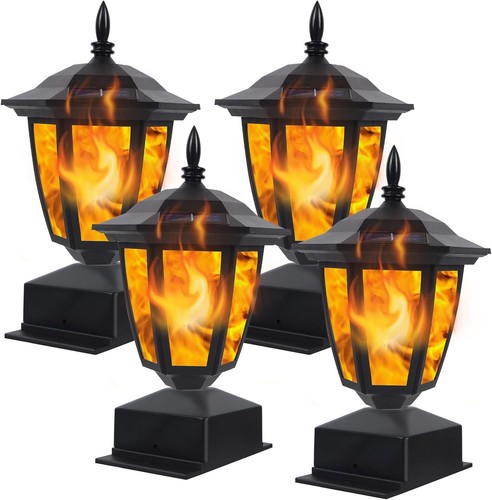 Pack solar flame post cap - flame,